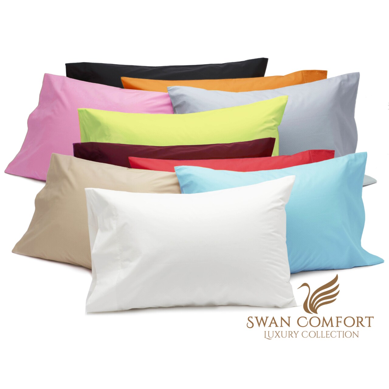 Swan Comfort Luxury Wrinkle And Fade Resistant Pillowcases ( Set Of 2 )